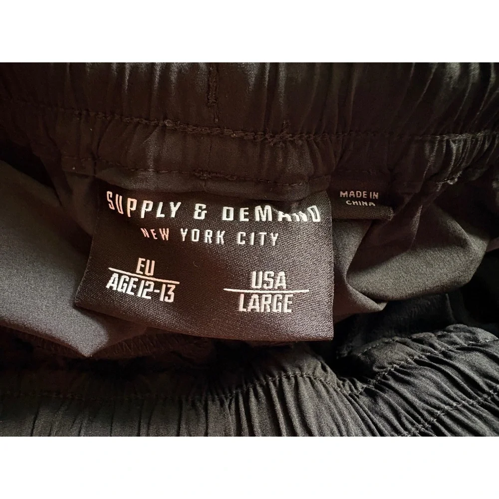 Supply & Demand Cargo Joggers Kids Large Black Excellent Streetwear Techwear